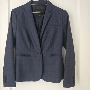 Navy Plaid Banana Republic Women's Blazer